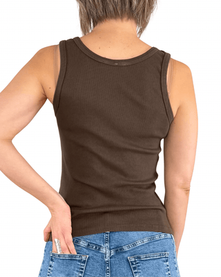 Habiti - Canotta vogatore Sarah - MORO - T-SHIRT E TOP - Habiti