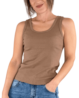 Habiti - Canotta vogatore Sarah - TABACCO - T-SHIRT E TOP - Habiti