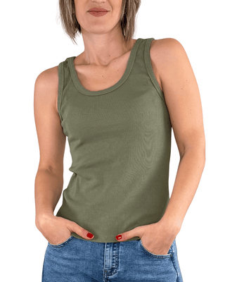 Habiti - Canotta vogatore Sarah - VERDE MILITARE - T-SHIRT E TOP - Habiti