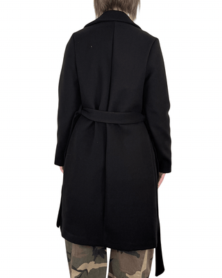 Habiti - Cappotto con cintura - NERO - CAPOSPALLA - Habiti