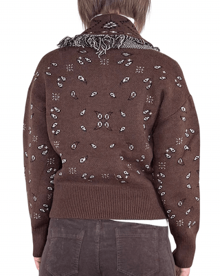 Habiti - Cardigan corto bandana - MORO - MAGLIA E CARDIGAN - Habiti