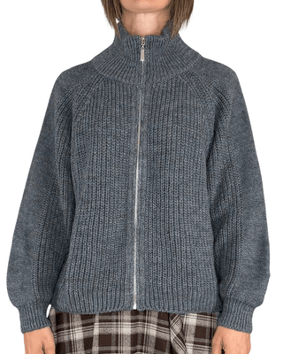 Habiti - Cardigan full zip - GRIGIO - MAGLIA E CARDIGAN - Habiti