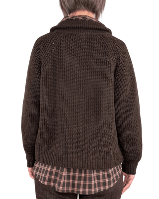 Habiti - Cardigan full zip - MORO - MAGLIA E CARDIGAN - Habiti