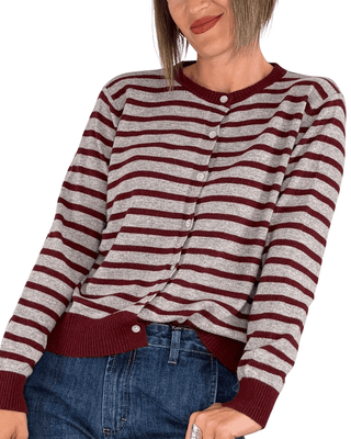 Habiti - Cardigan misto cashmere - BORDEAUX - MAGLIA E CARDIGAN - Habiti
