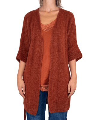 Habiti - Cardigan mohair - MATTONE - MAGLIA E CARDIGAN - Habiti