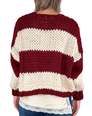 Habiti - Cardigan punto grosso - BORDEAUX - MAGLIA E CARDIGAN - Habiti