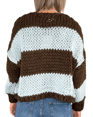 Habiti - Cardigan punto grosso - MORO - MAGLIA E CARDIGAN - Habiti