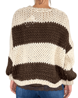 Habiti - Cardigan punto grosso - MORO/BURRO - MAGLIA E CARDIGAN - Habiti