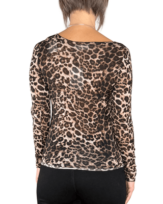 Habiti - Cashmerina fantasia - ANIMALIER TABACCO - T-SHIRT E TOP - Habiti