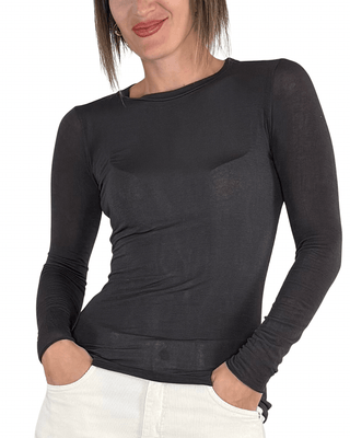 Habiti - Cashmerina girocollo - MORO - T-SHIRT E TOP - Habiti