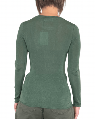 Habiti - Cashmerina girocollo - VERDE MILITARE - T-SHIRT E TOP - Habiti