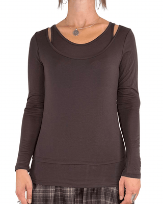 Habiti - Cashmirina doppia - MORO - T-SHIRT E TOP - Habiti
