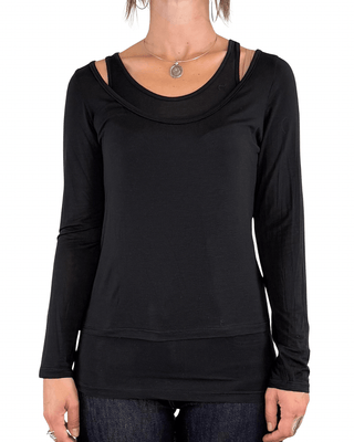 Habiti - Cashmirina doppia - NERO - T-SHIRT E TOP - Habiti
