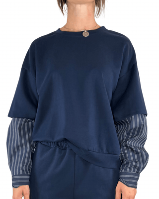 Habiti - Coordinato scuba camicia - BLU - COMPLETO E COORDINATO - Habiti