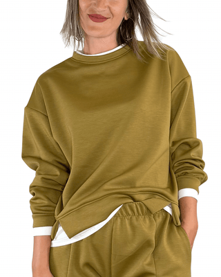 Habiti - Coordinato scuba t-shirt - OLIO - COMPLETO E COORDINATO - Habiti