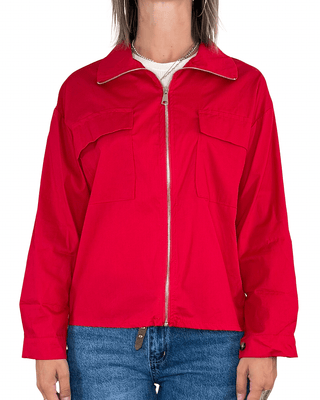 Habiti - Giacca camicia in cotone - ROSSO - GIACCA E BLAZER - Habiti