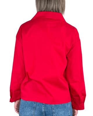 Habiti - Giacca camicia in cotone - ROSSO - GIACCA E BLAZER - Habiti