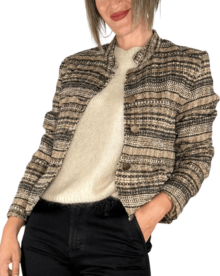 Habiti - Giacchina in tweed - BEIGE - GIACCA E BLAZER - Habiti