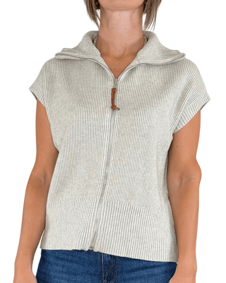 Habiti - Gilet full zip - BEIGE - MAGLIA E CARDIGAN - Habiti