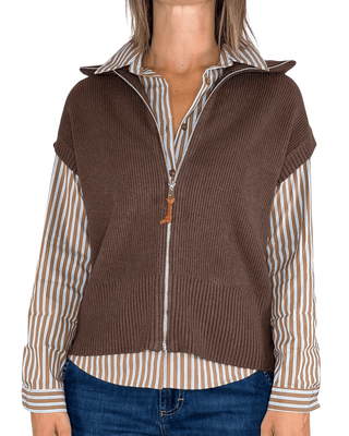 Habiti - Gilet full zip - MORO - MAGLIA E CARDIGAN - Habiti