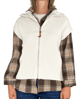 Habiti - Gilet full zip - PANNA - MAGLIA E CARDIGAN - Habiti