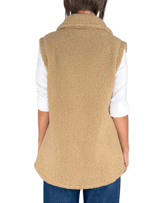 Habiti - Gilet lungo teddy - BEIGE - CAPOSPALLA - Habiti