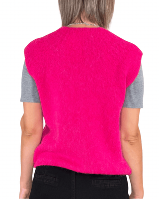Habiti - Gilet misto baby alpaca - FUCSIA - CAPOSPALLA - Habiti