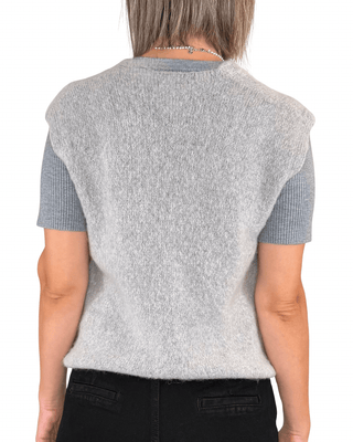Habiti - Gilet misto baby alpaca - GRIGIO - CAPOSPALLA - Habiti