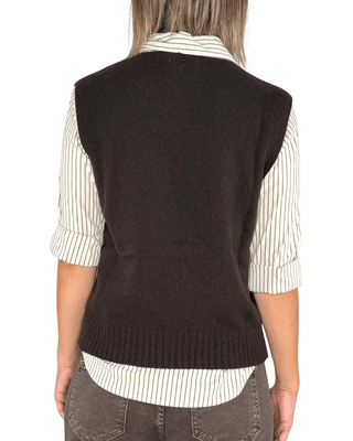 Habiti - Gilet misto cashmere - MORO - MAGLIA E CARDIGAN - Habiti