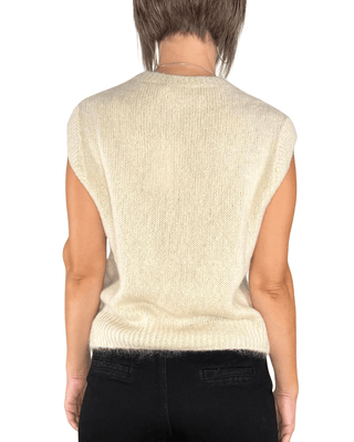 Habiti - Gilet misto mohair - BURRO - MAGLIA E CARDIGAN - Habiti