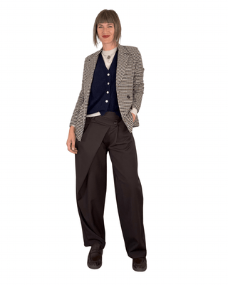 Habiti - Gilet pura lana vergine - BLU - MAGLIA E CARDIGAN - Habiti