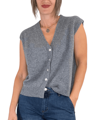 Habiti - Gilet pura lana vergine - GRIGIO - MAGLIA E CARDIGAN - Habiti