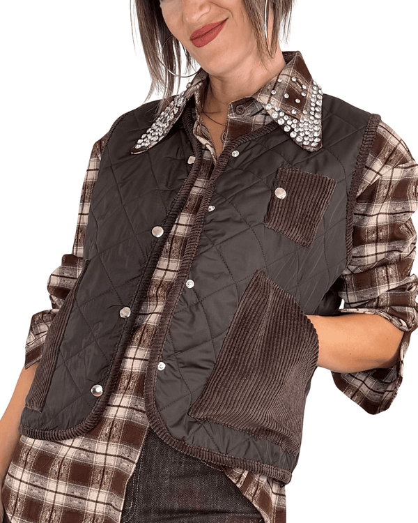 Habiti - Gilet trapuntato - MORO