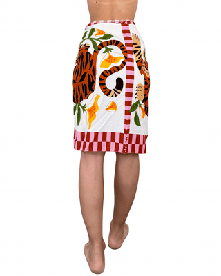 Habiti - Gonna pareo Circe foulard midi - ROSA - GONNA - Habiti