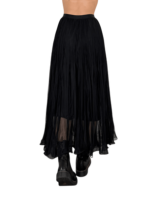 Habiti - Gonna tulle stropicciata - NERO - GONNA - Habiti