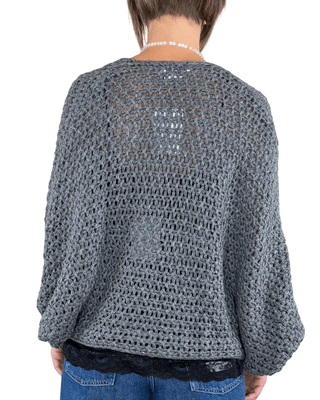 Habiti - Incrociato punto riso - ANTRACITE - MAGLIA E CARDIGAN - Habiti