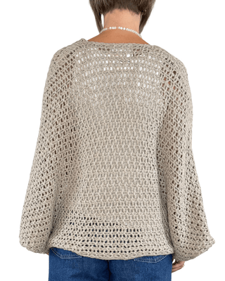 Habiti - Incrociato punto riso - FANGO - MAGLIA E CARDIGAN - Habiti