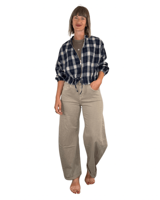 Habiti - Jeans barrel bull denim - BEIGE - JEANS - Habiti