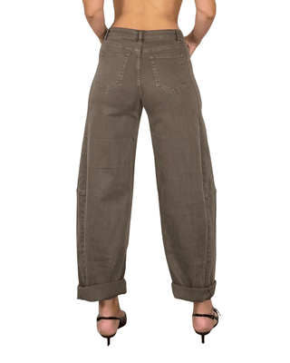Habiti - Jeans barrel bull denim - FANGO - JEANS - Habiti