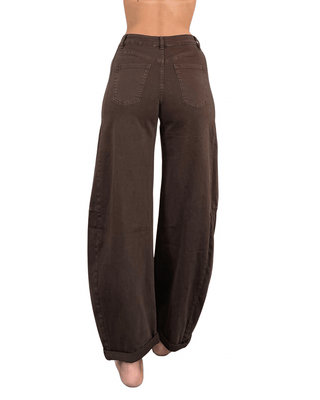 Habiti - Jeans barrel bull denim - MORO - JEANS - Habiti