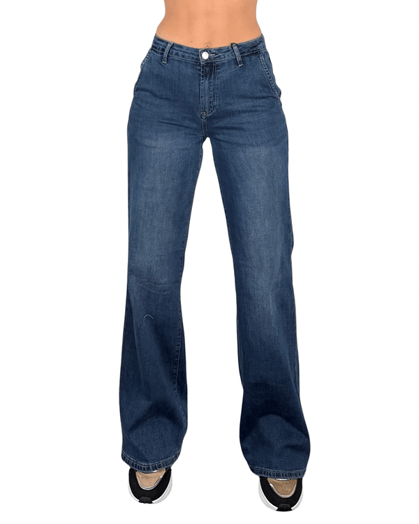Habiti - Jeans palazzo tasca francese - JEANS