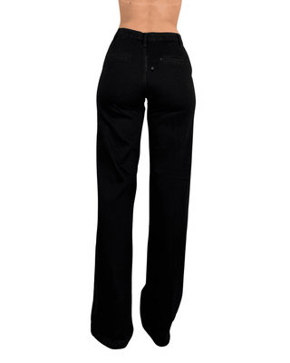 Habiti - Jeans palazzo tasca francese - NERO - JEANS - Habiti