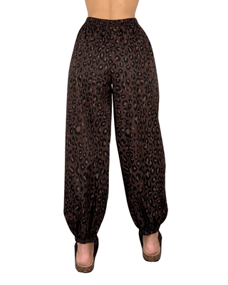 Habiti - Jogger animalier - CIOCCOLATO - PANTALONE - Habiti