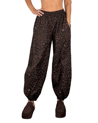 Habiti - Jogger animalier - CIOCCOLATO - PANTALONE - Habiti