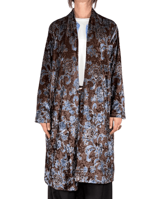 Habiti - Kimono velluto fantasia - MORO - GIACCA E BLAZER - Habiti