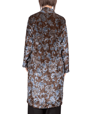 Habiti - Kimono velluto fantasia - MORO - GIACCA E BLAZER - Habiti
