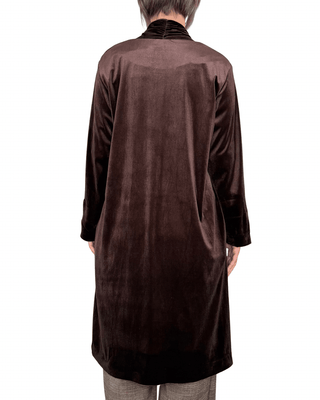 Habiti - Kimono velluto liscio - MORO - GIACCA E BLAZER - Habiti
