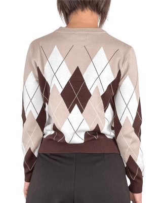 Habiti - Maglia a losanghe - BEIGE - MAGLIA E CARDIGAN - Habiti