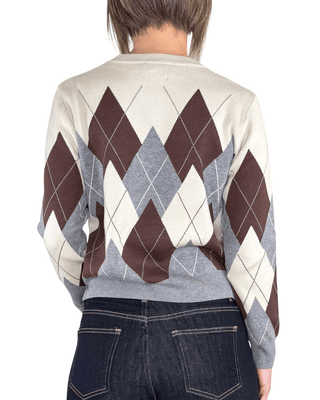 Habiti - Maglia a losanghe - BURRO - MAGLIA E CARDIGAN - Habiti