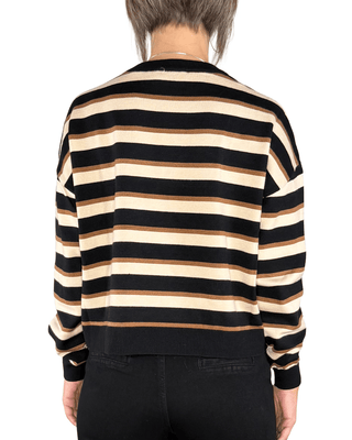 Habiti - Maglia a scatola righe - NERO - MAGLIA E CARDIGAN - Habiti